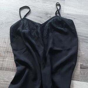 Black Lace Trim Cami Top